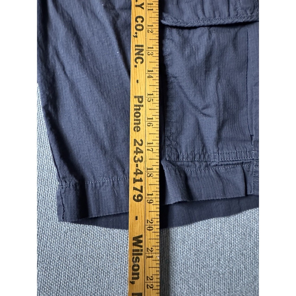 Chap's Men's Classic Gray Cargo Shorts Size 30 100% Cotton ,Outdoors, Hiking,USA - Picture 2 of 10